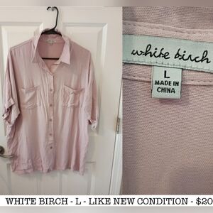 White Birch Soft Pink Casual Shirt